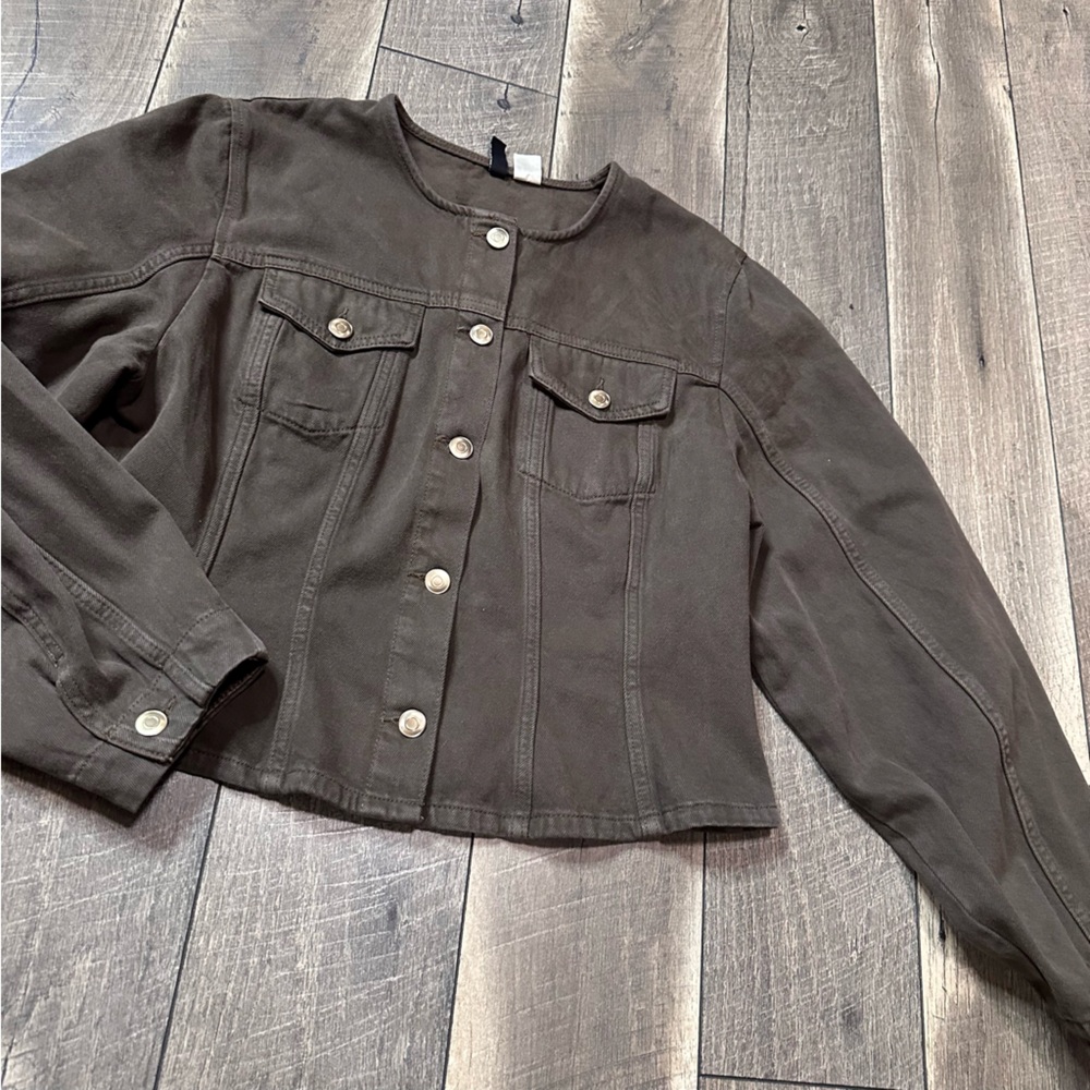 H&M Brown Button Down Jacket - image 3